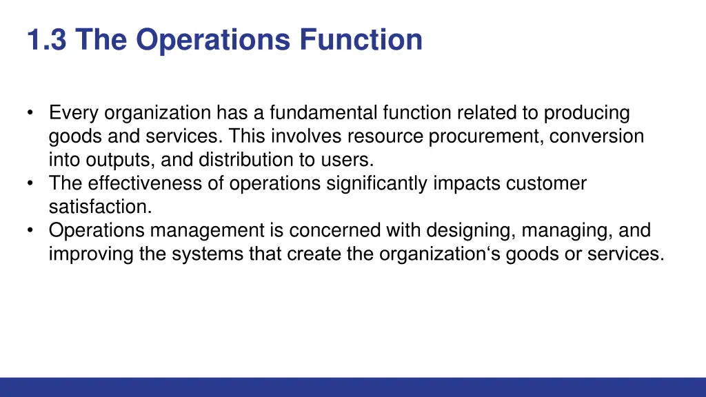 1 3 the operations function