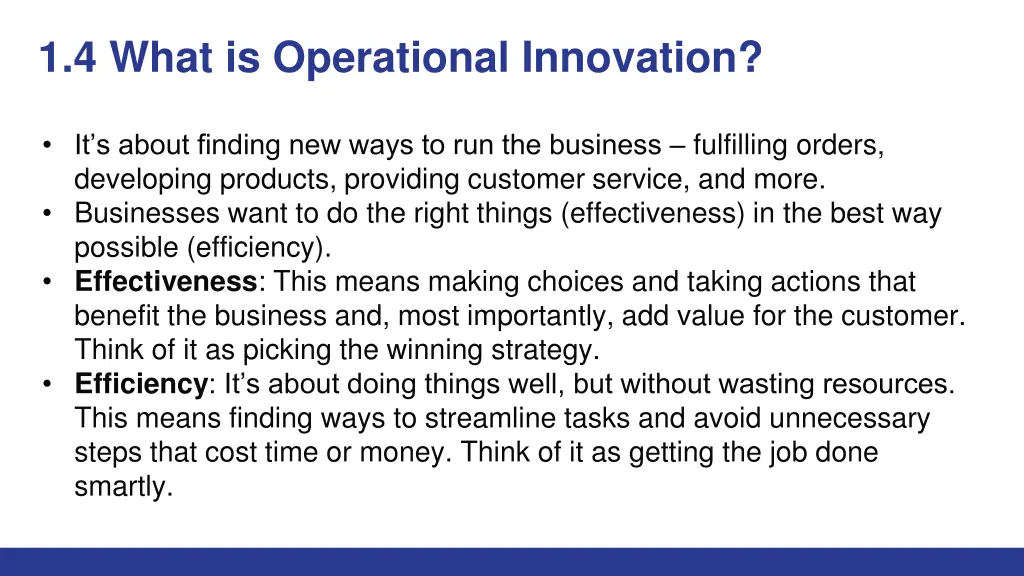 1 4 what is operational innovation