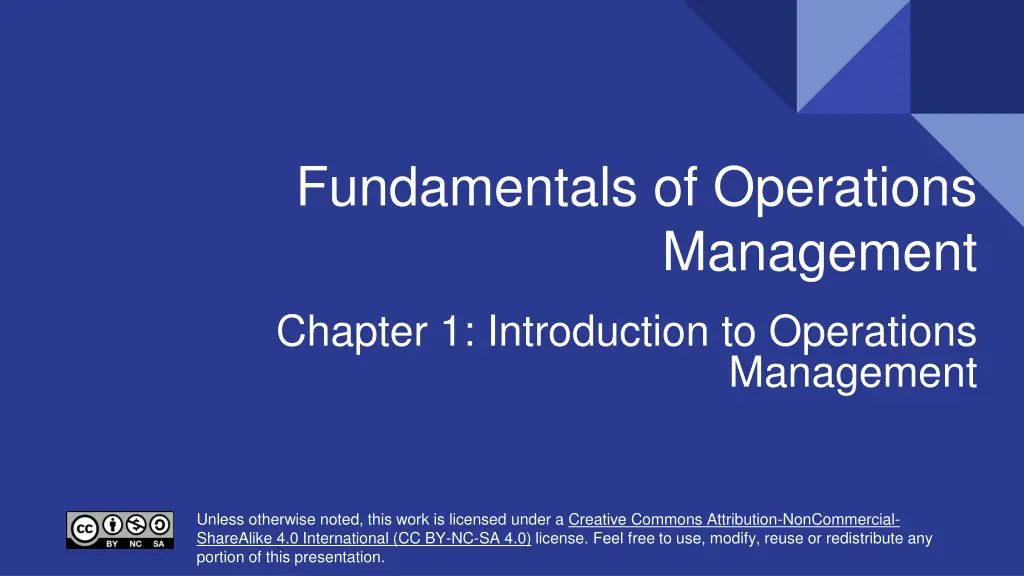 fundamentals of operations