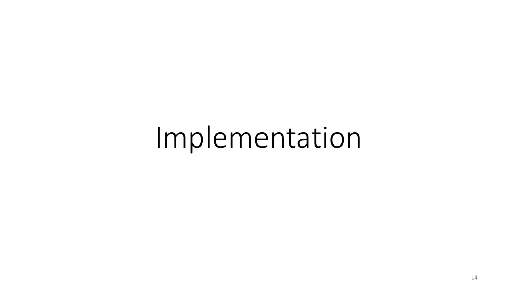 implementation