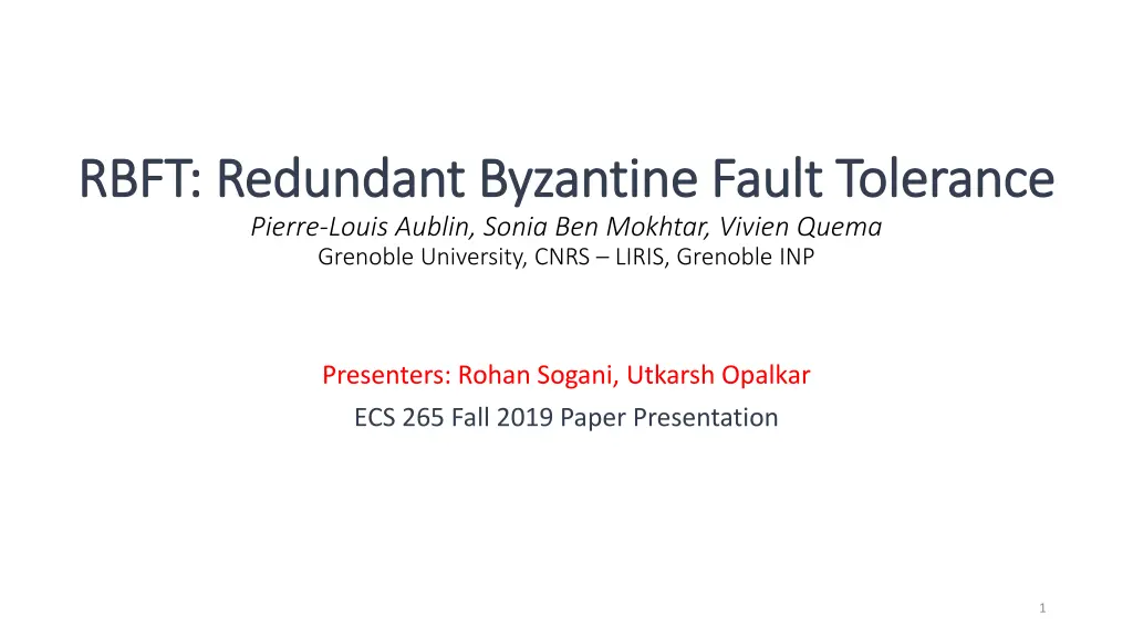 rbft redundant byzantine fault tolerance rbft