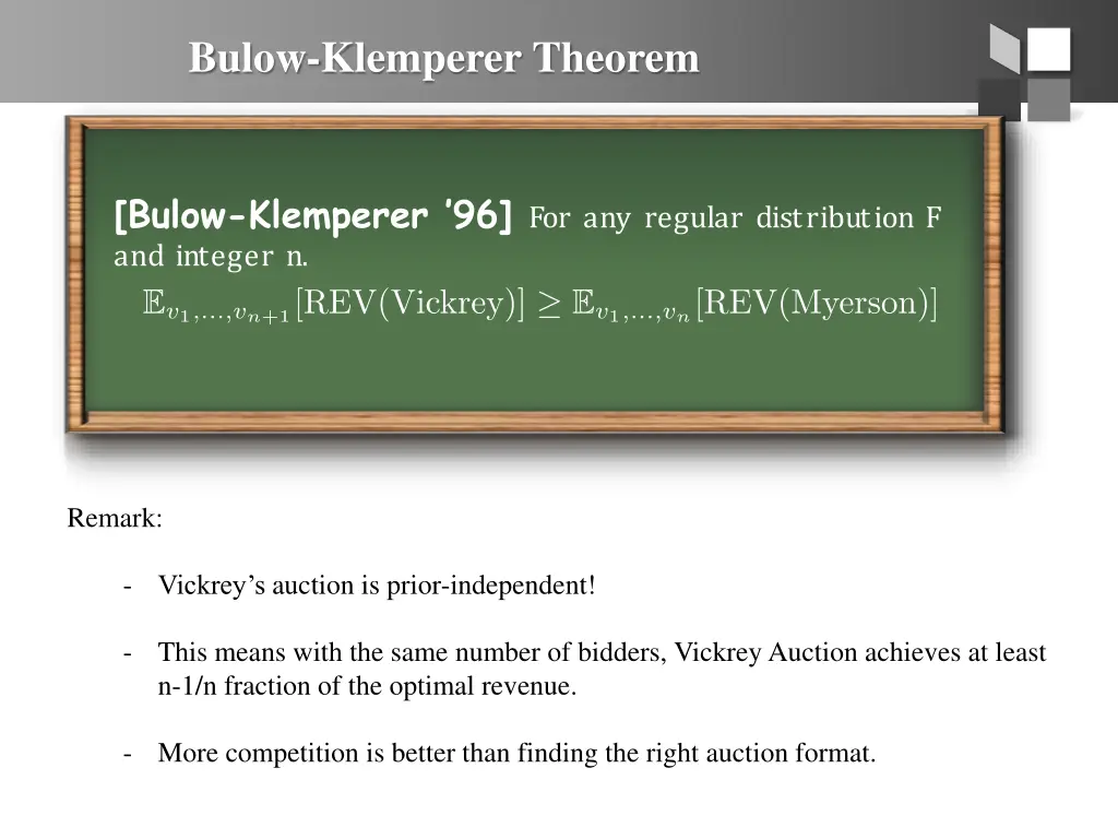 bulow klemperer theorem