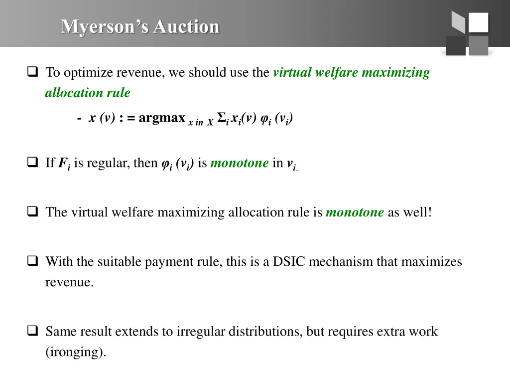 myerson s auction