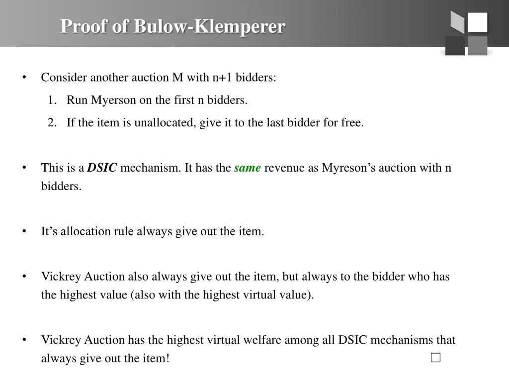 proof of bulow klemperer