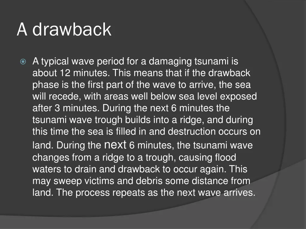 a drawback