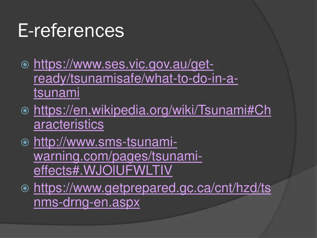 e references