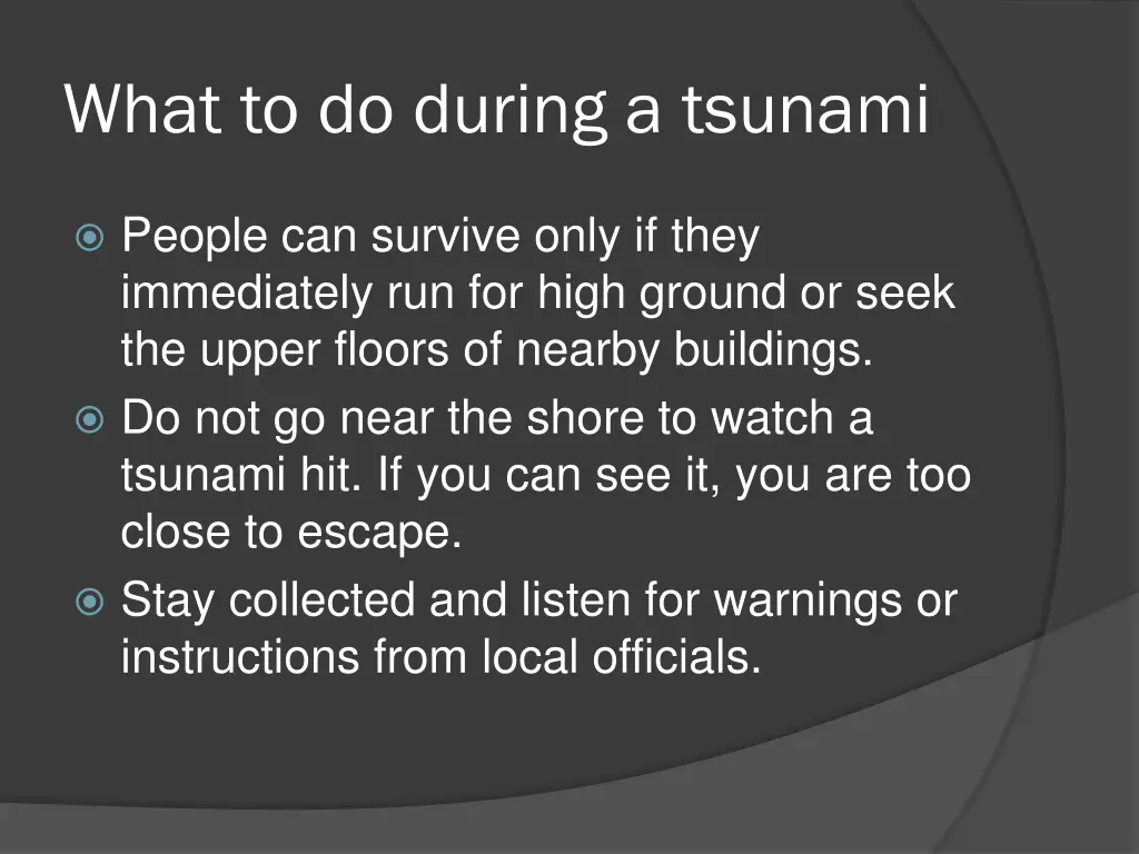 what to do during a tsunami