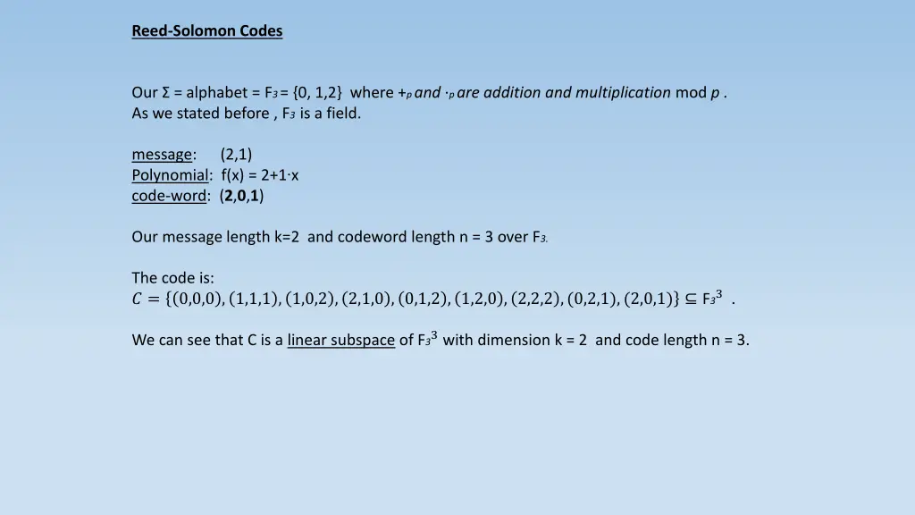 reed solomon codes 1