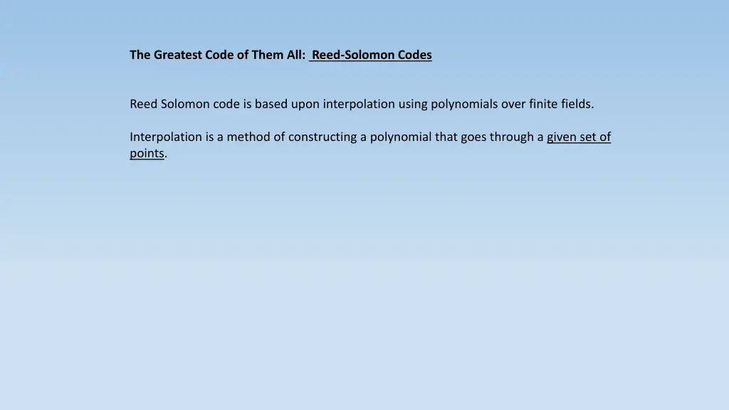 the greatest code of them all reed solomon codes