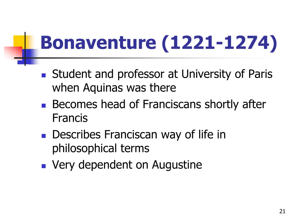 bonaventure 1221 1274