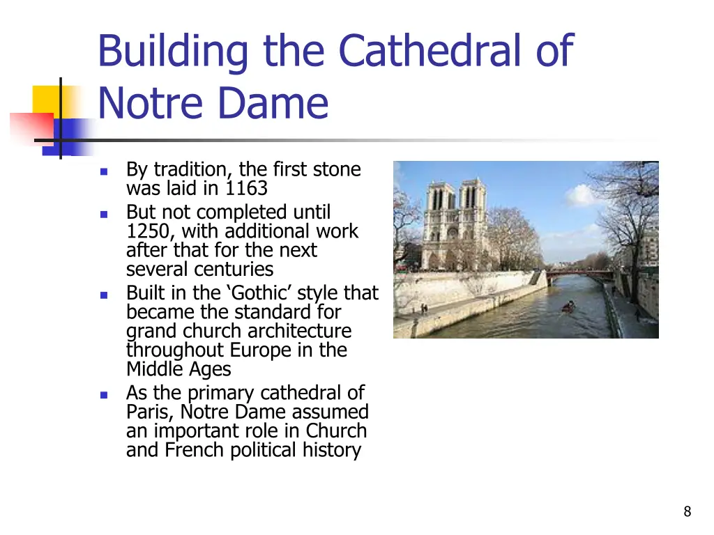 building the cathedral of notre dame