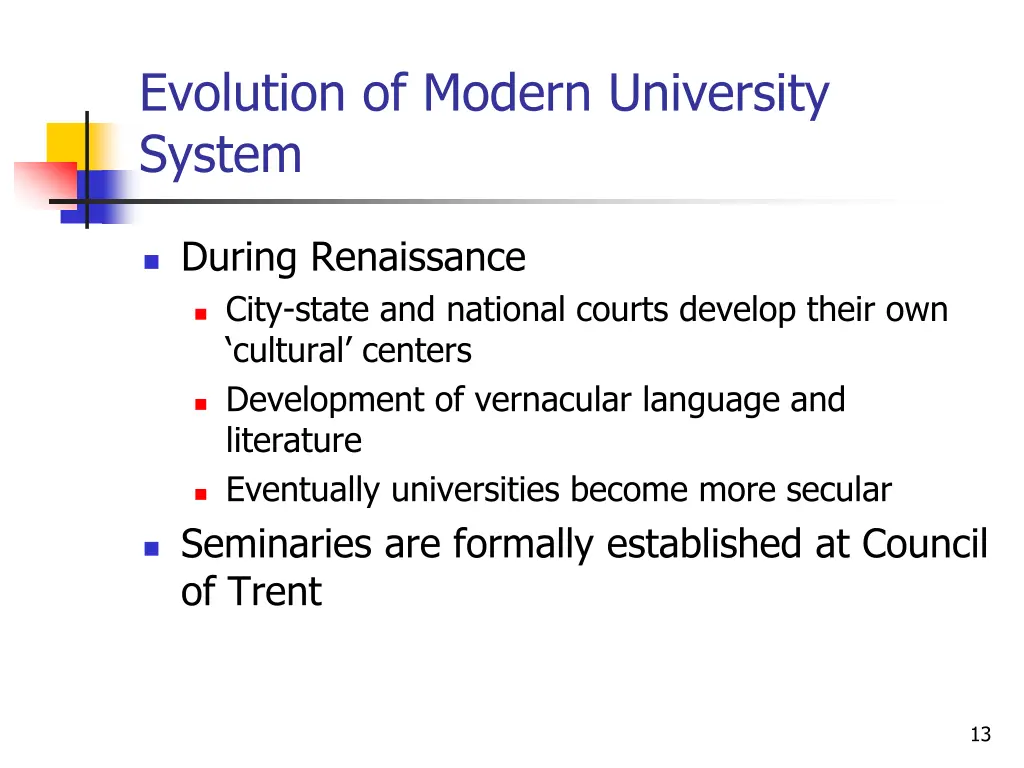 evolution of modern university system
