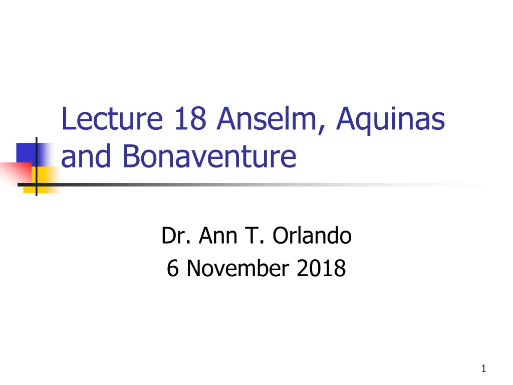 lecture 18 anselm aquinas and bonaventure