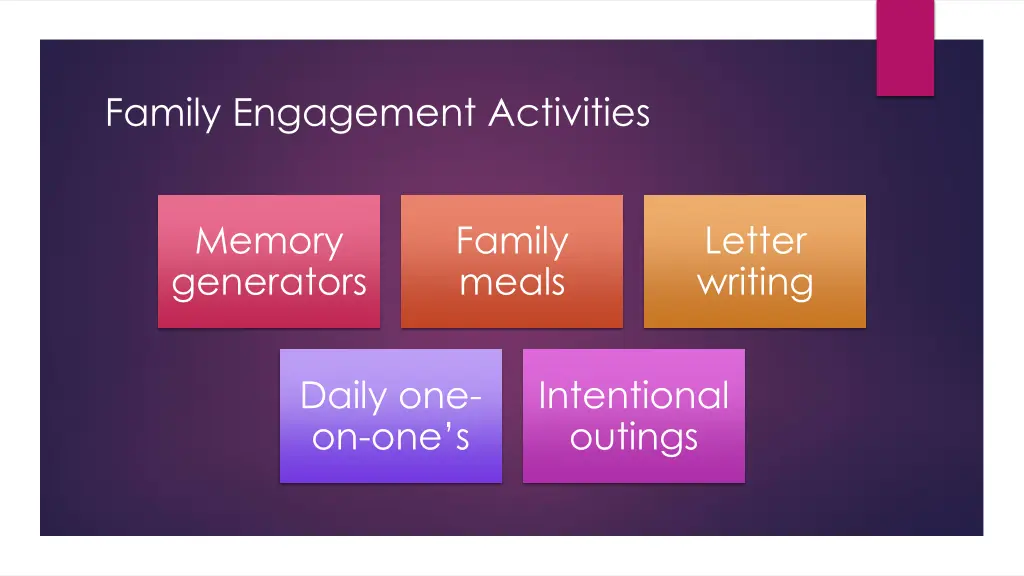 family engagement activities