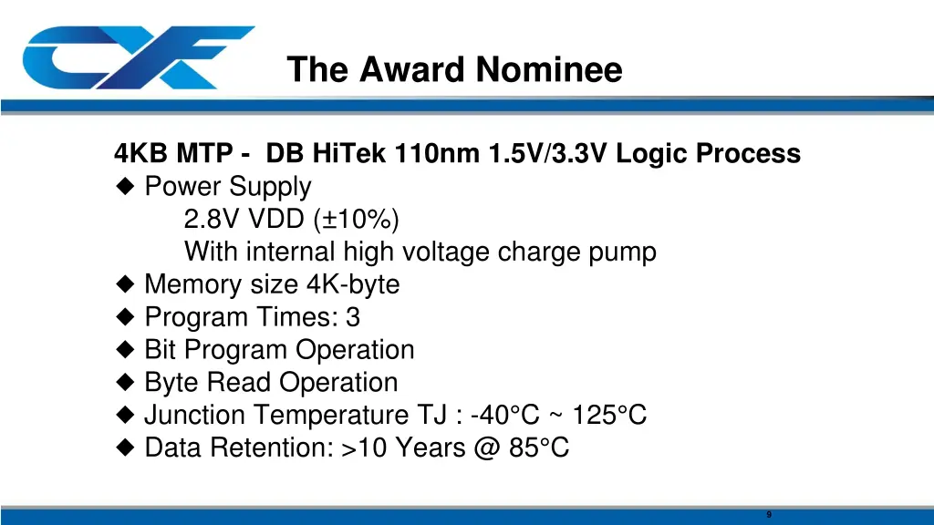 the award nominee