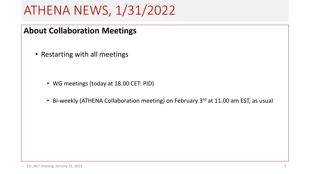 athena news 1 31 2022