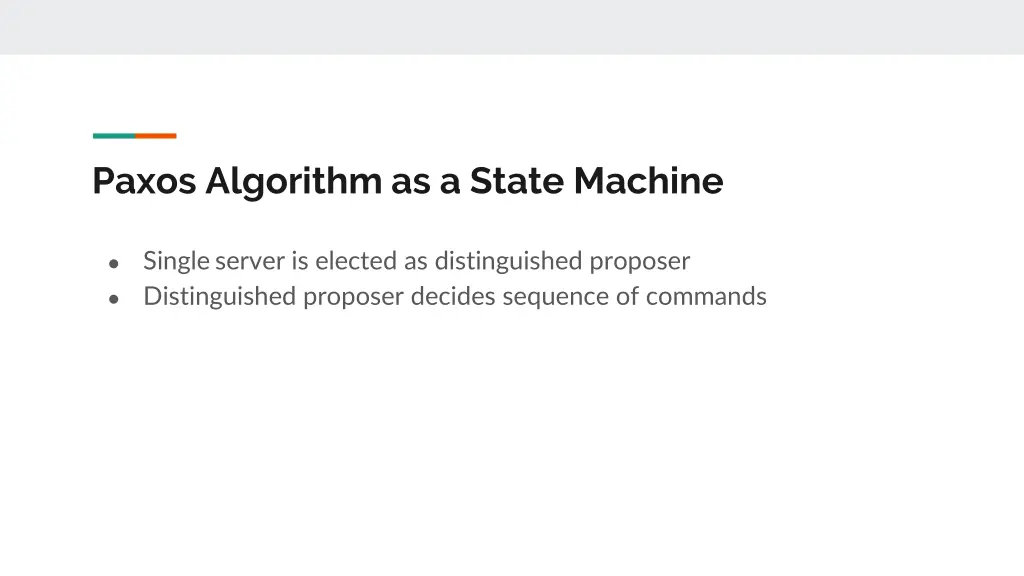 paxos algorithm as a state machine 1