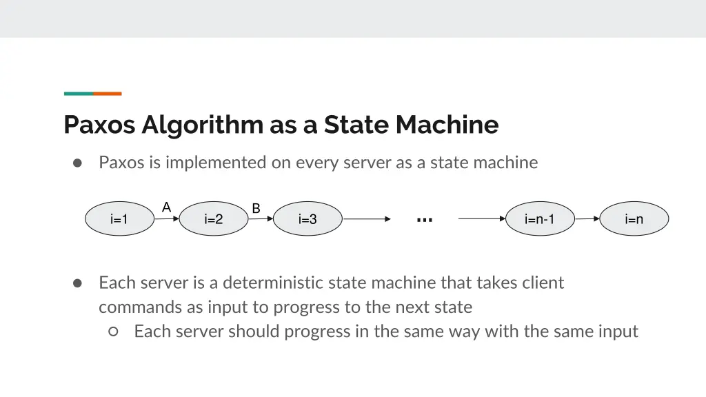paxos algorithm as a state machine
