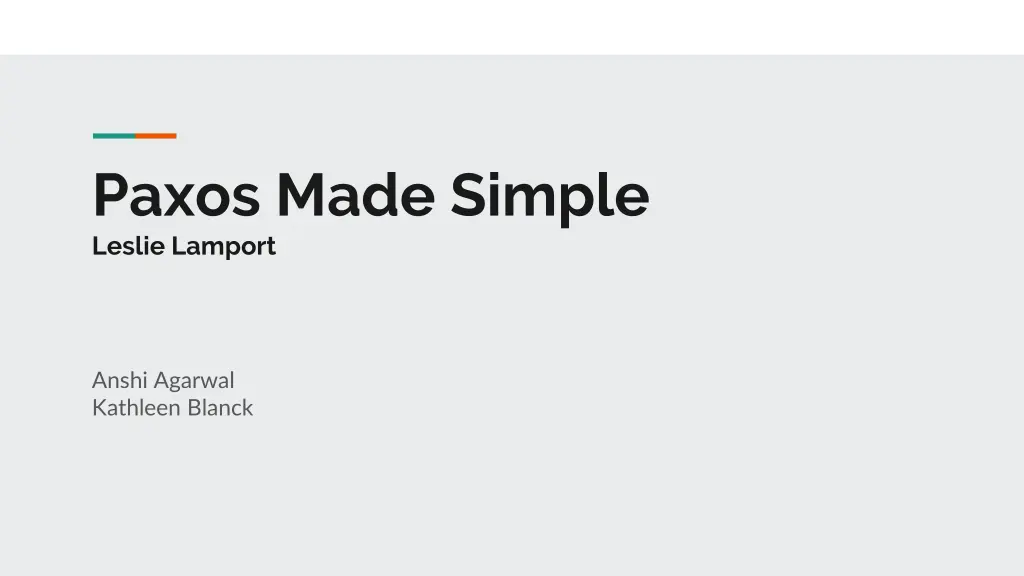 paxos made simple leslie lamport