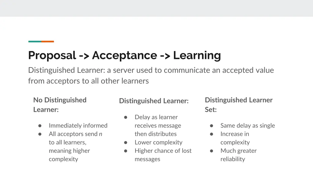 proposal acceptance learning distinguished