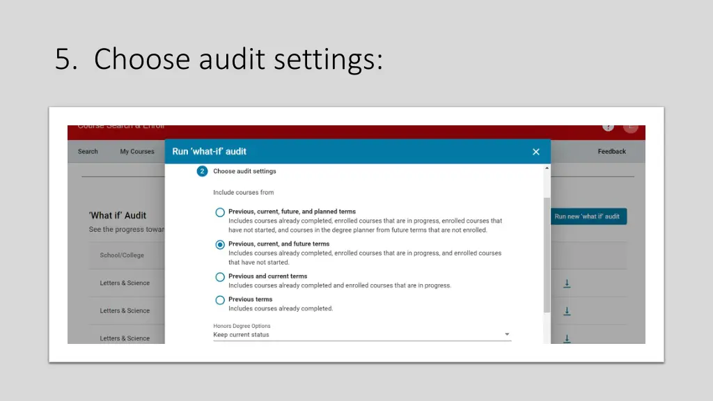 5 choose audit settings