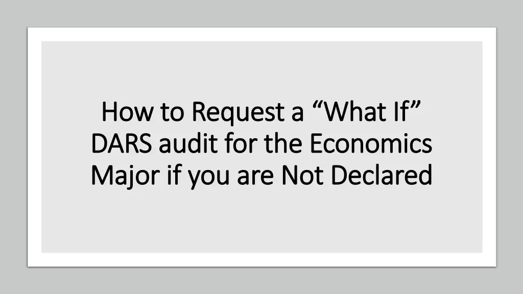 how to request a what if how to request a what