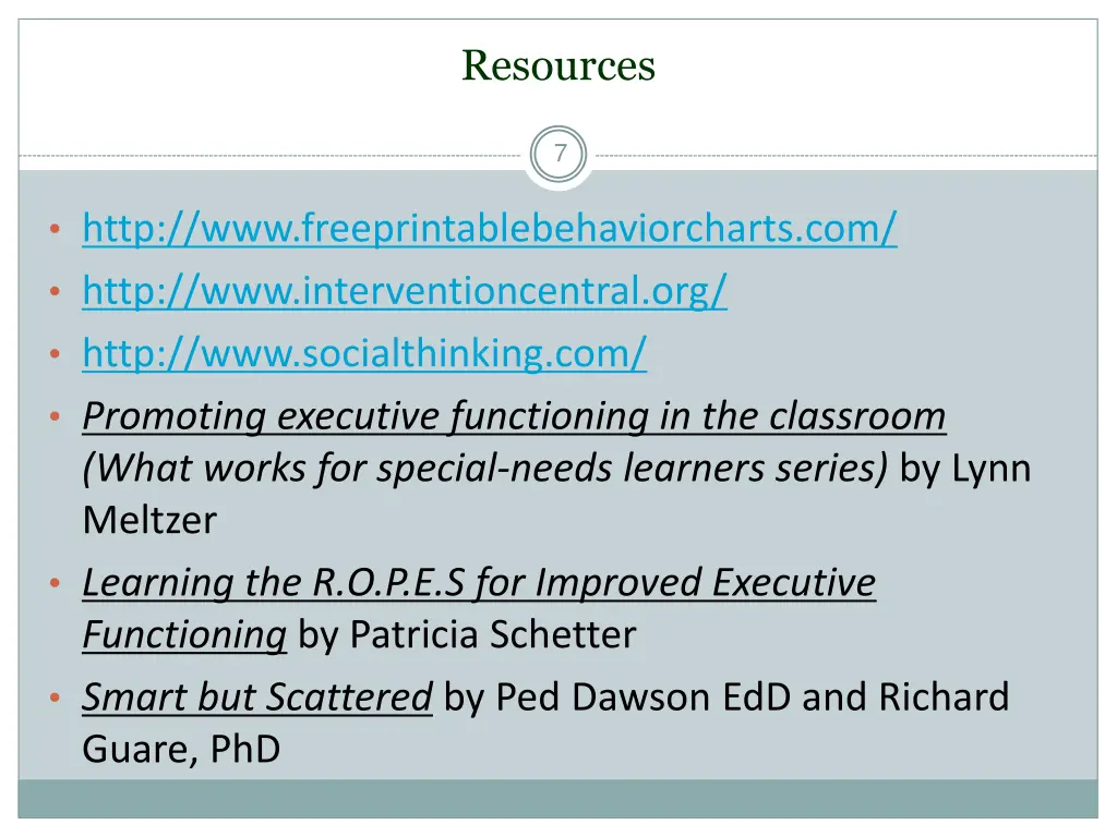 resources