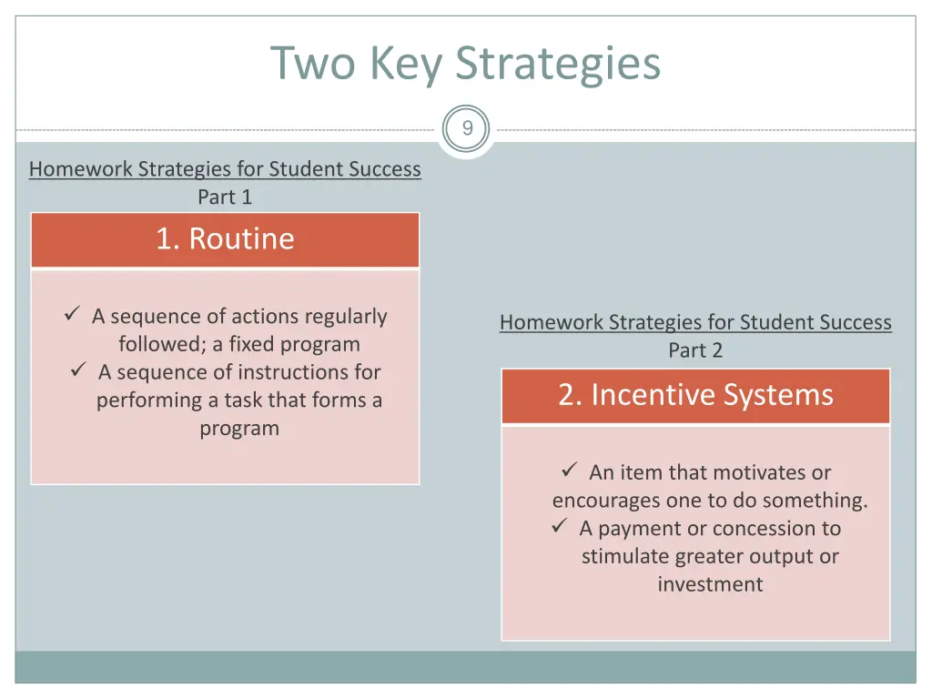 two key strategies