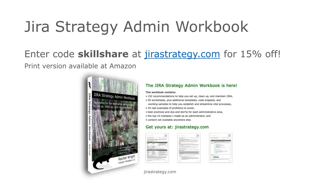 jira strategy admin workbook