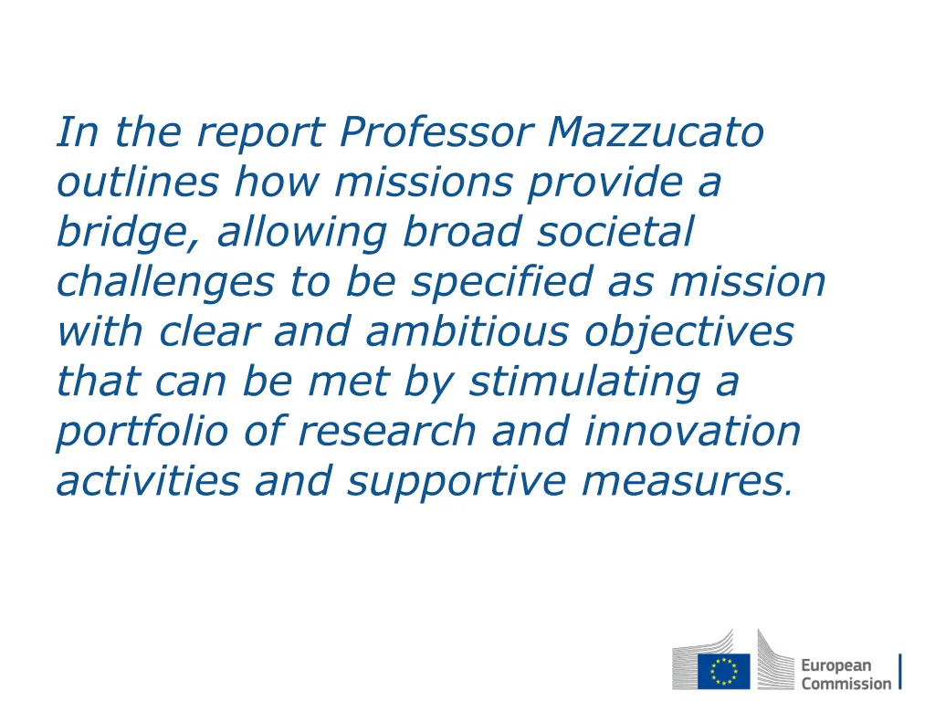in the report professor mazzucato outlines