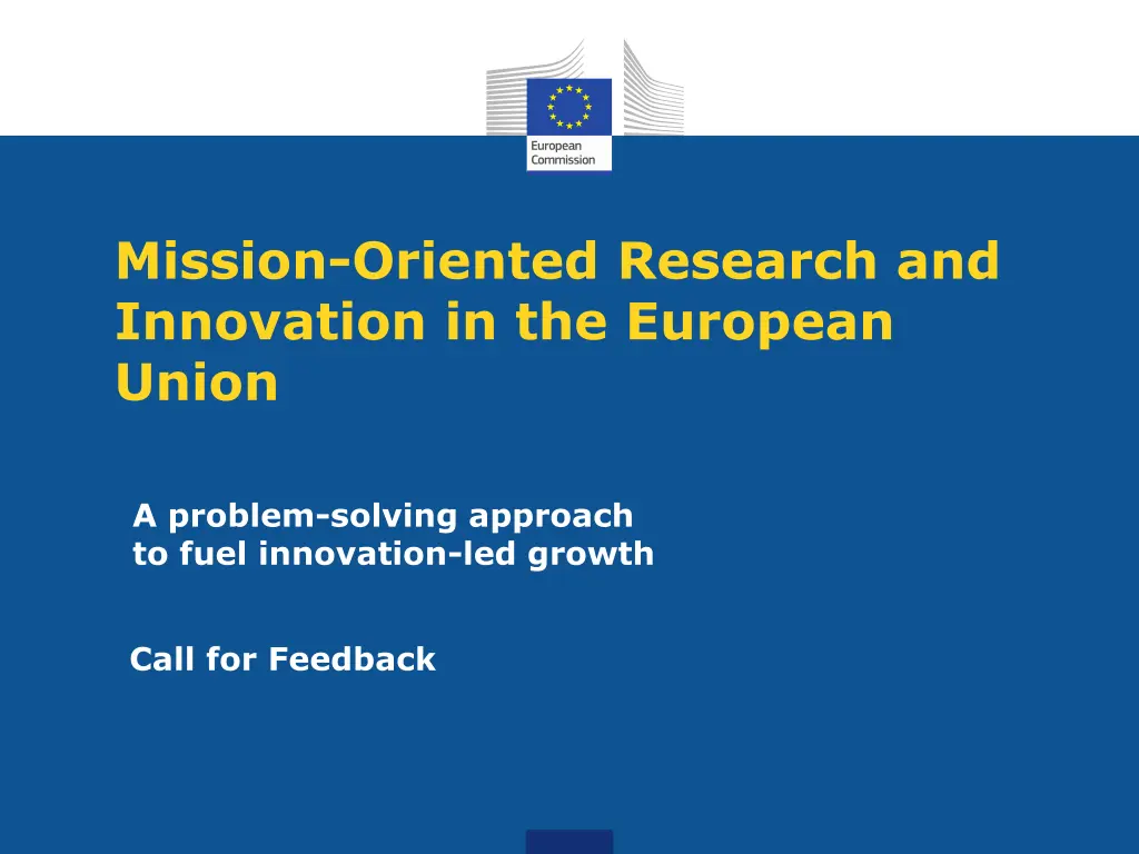 mission oriented research and innovation