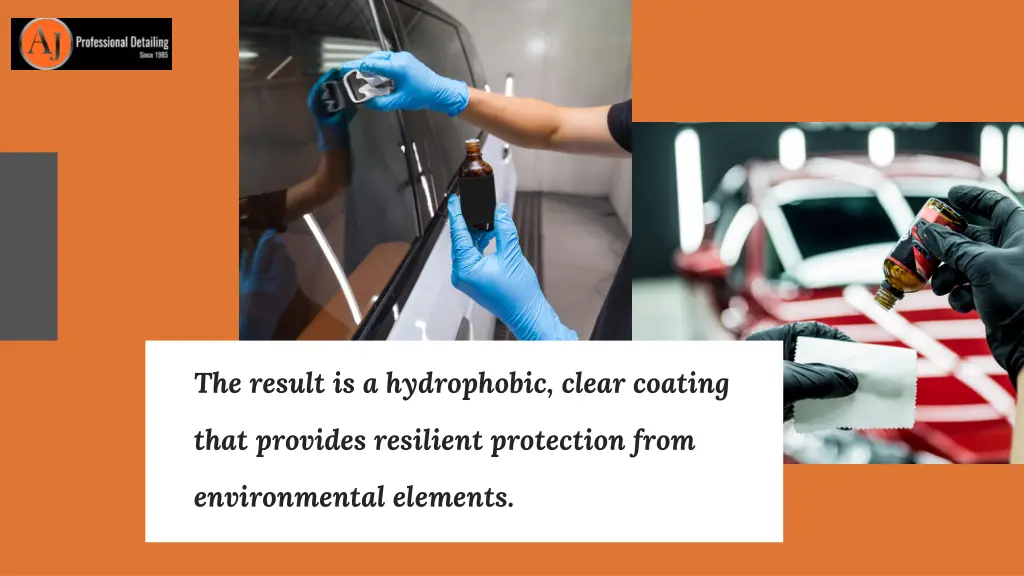 the result is a hydrophobic clear coating