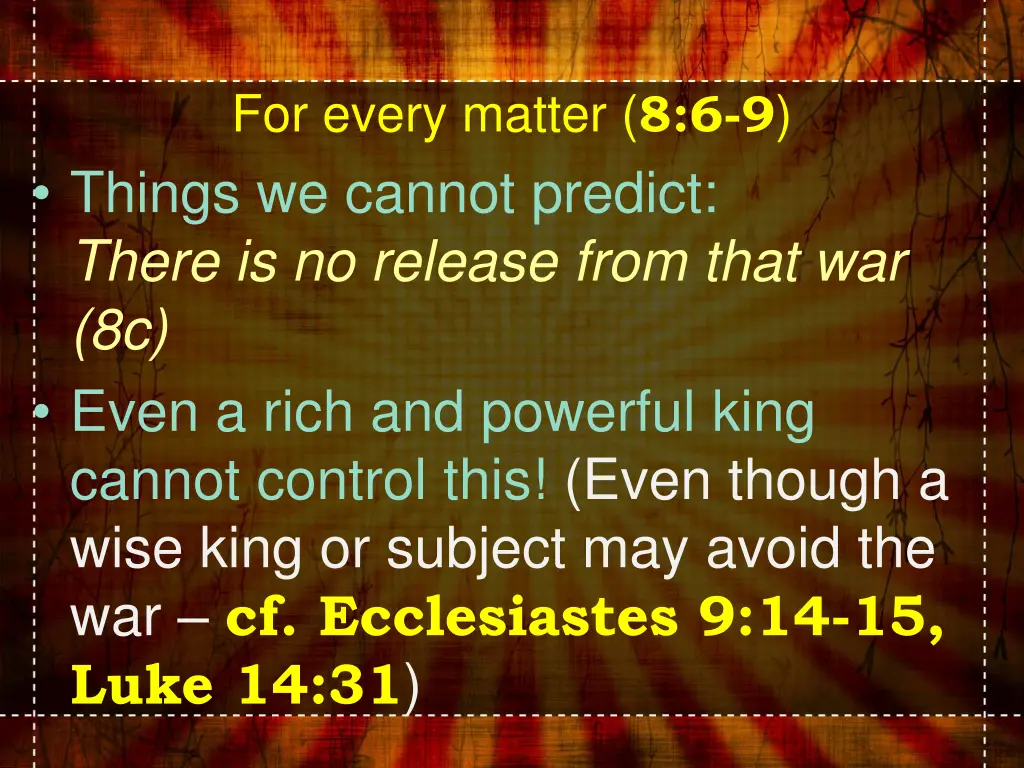 for every matter 8 6 9 things we cannot predict 5