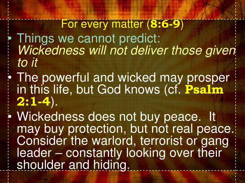 for every matter 8 6 9 things we cannot predict 6