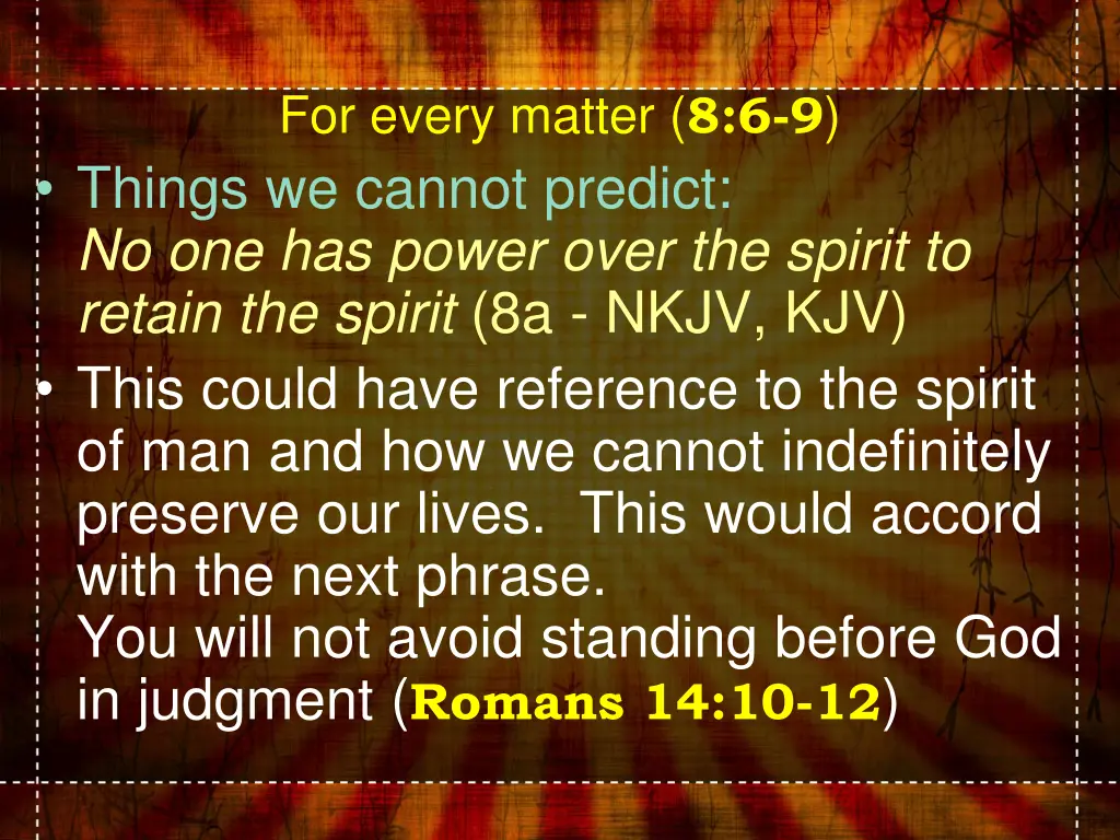 for every matter 8 6 9 things we cannot predict