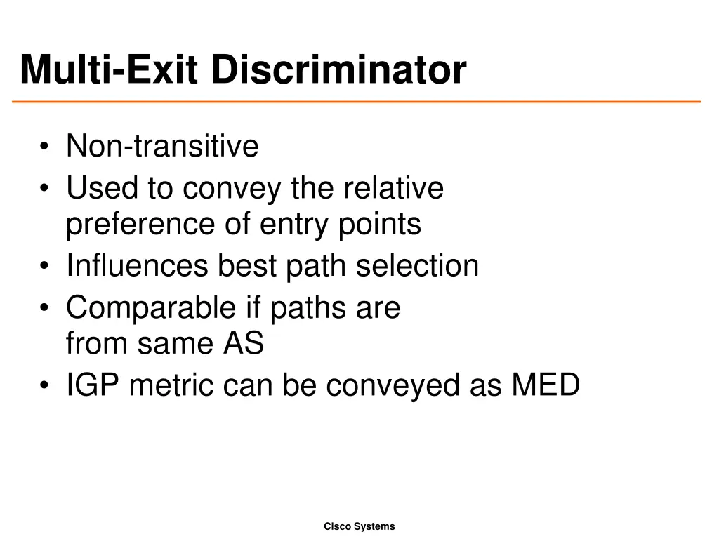 multi exit discriminator