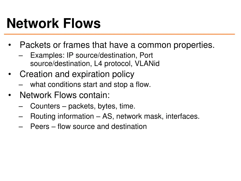 network flows