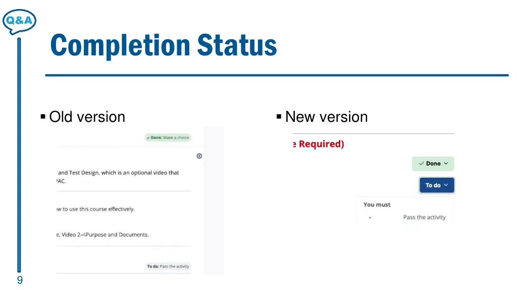 completion status