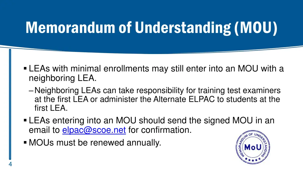 memorandum of understanding mou