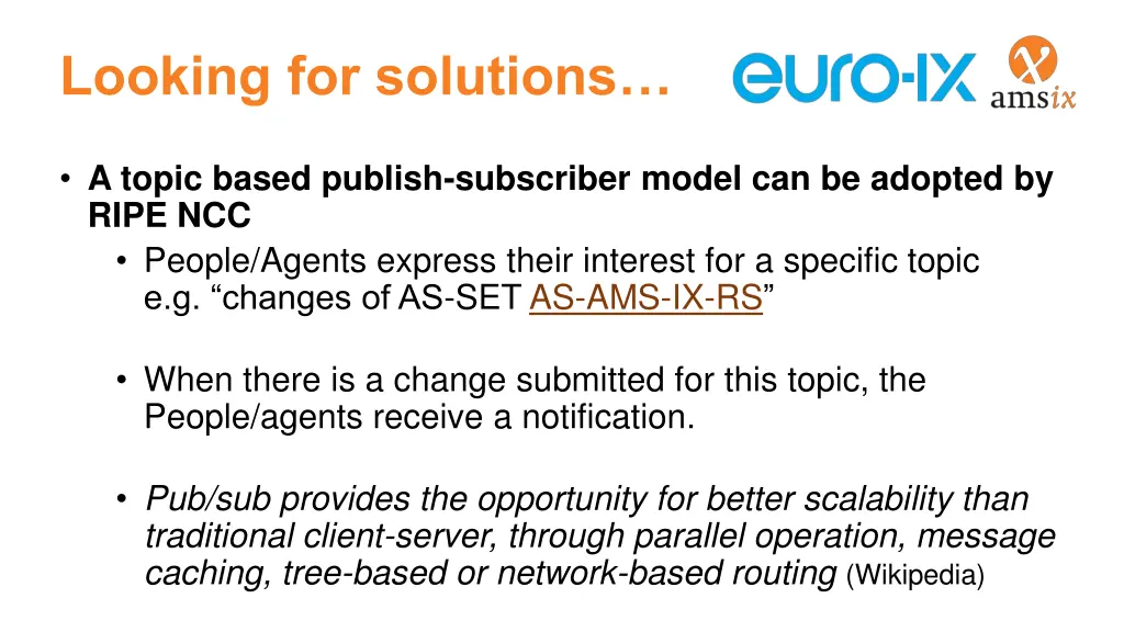 looking for solutions