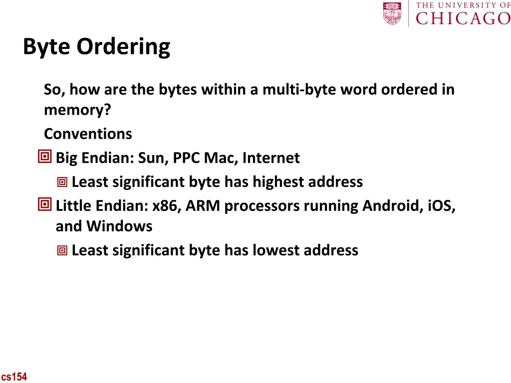 byte ordering