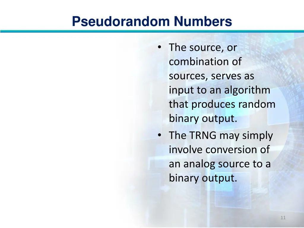 pseudorandom numbers 10
