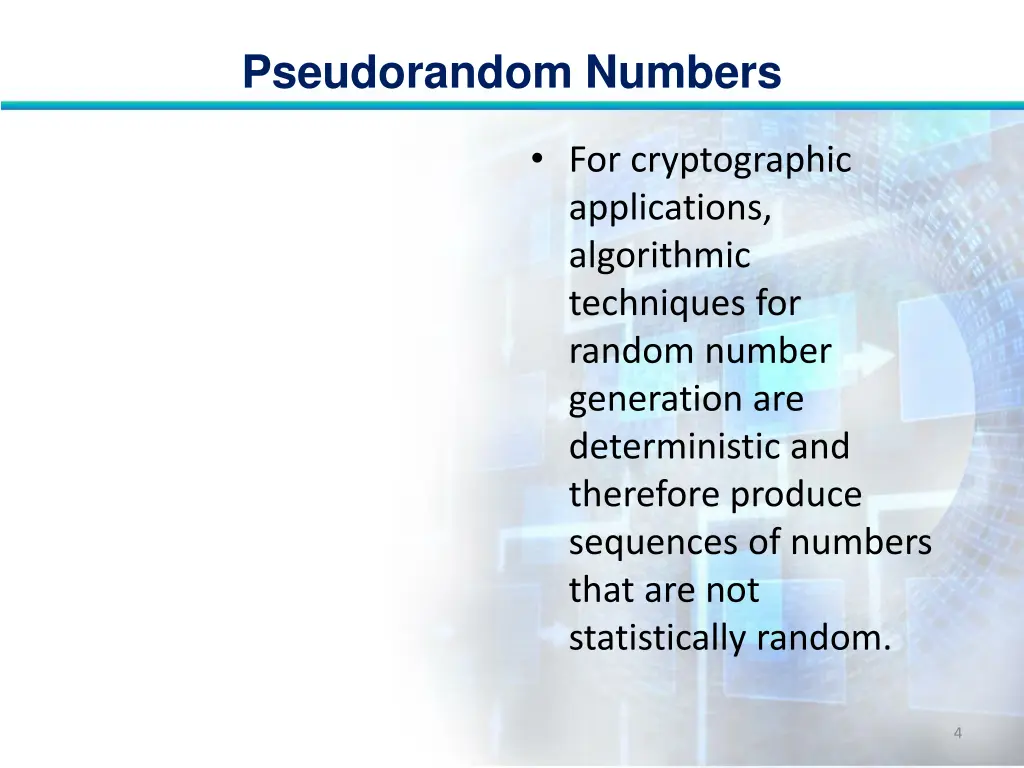 pseudorandom numbers 3