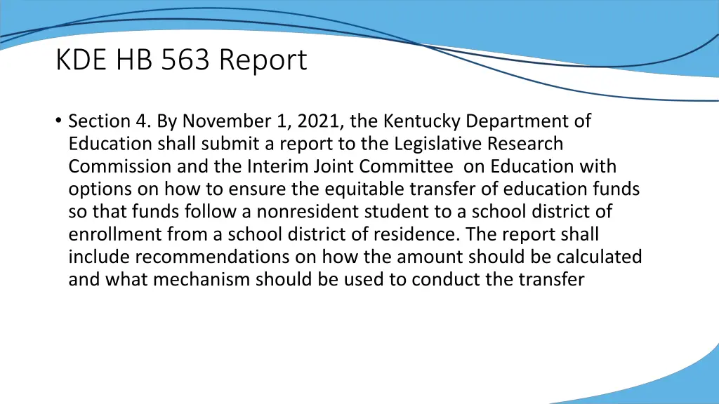 kde hb 563 report