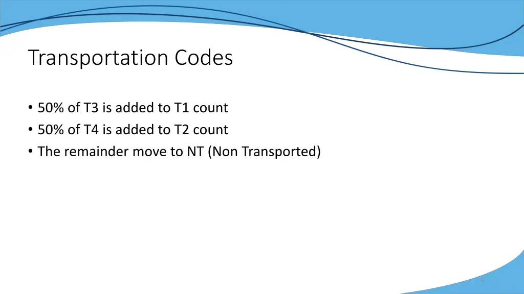 transportation codes 1
