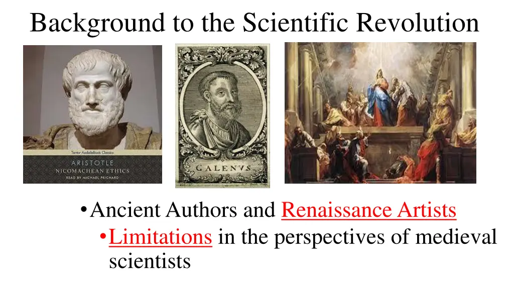 background to the scientific revolution