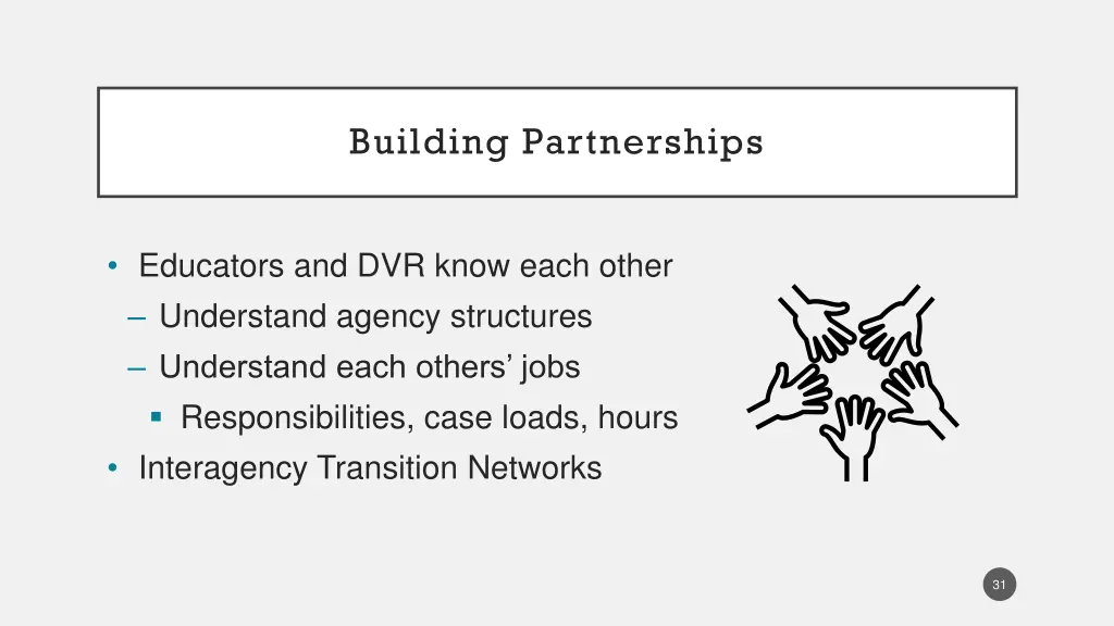 building partnerships