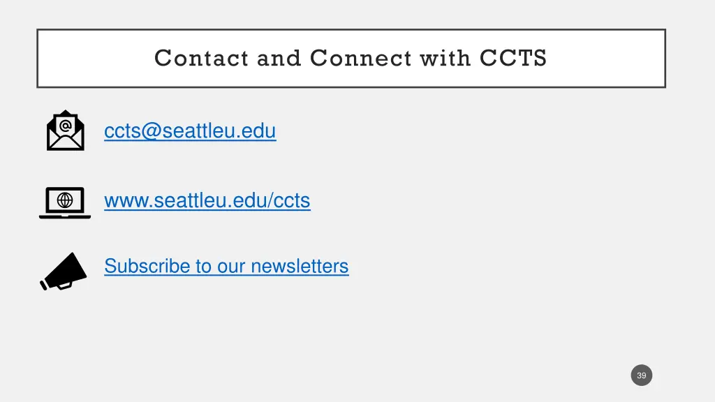 contact and connect with ccts