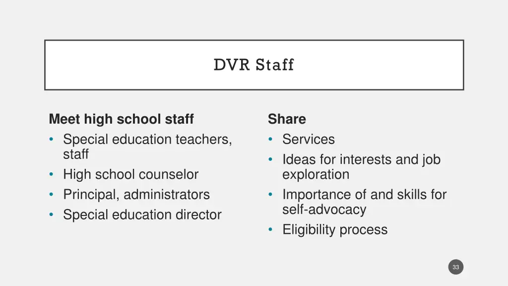 dvr staff