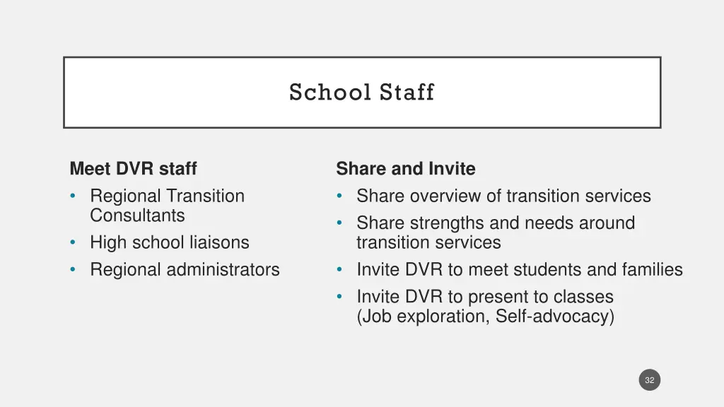school staff